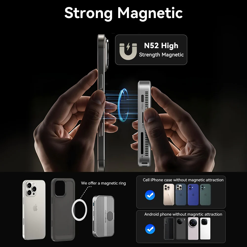 Acasis 10Gbps Magnetic Docking Station & SSD Enclosure for iPhone 17/16/15 Series - Image 2