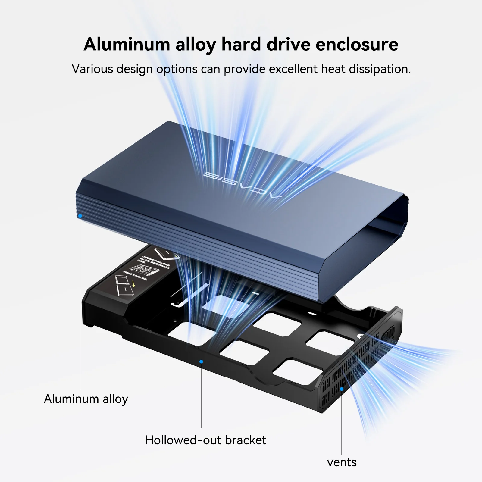 Acasis 10Gbps USB 3.2 Gen 2 SATA Hard Drive Enclosure for 3.5 & 2.5 Inch HDD - Image 7