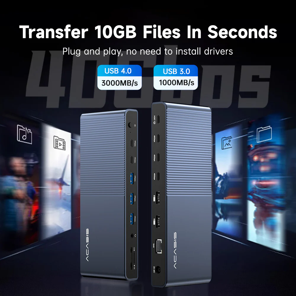 Acasis 15-in-1 40Gbps Docking Station Compatible with Thunderbolt 4/3 - Image 11