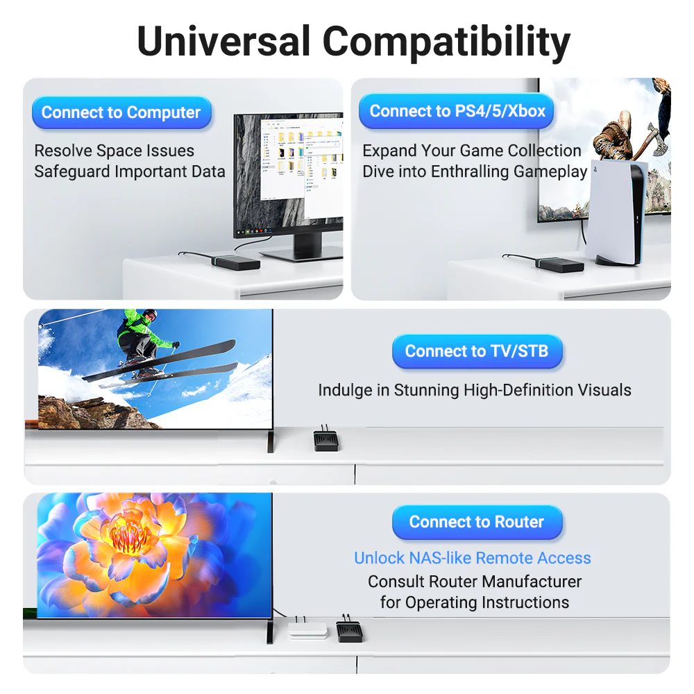 Acasis 2.5/3.5 Inch Plastic USB 3.0 to SATA Hard Drive Enclosure - Image 7