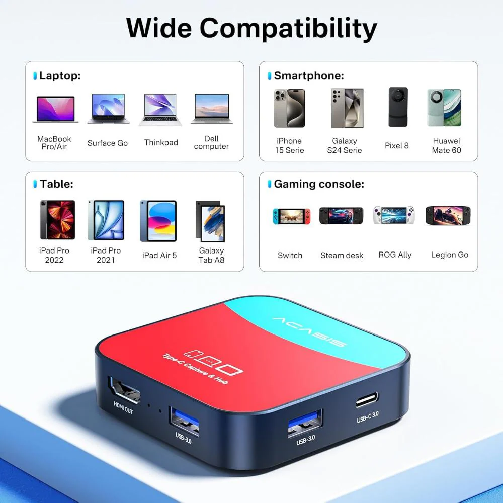 Acasis 2-in-1 1080P60 Capture Card and Dock for Nintendo Switch - Image 9