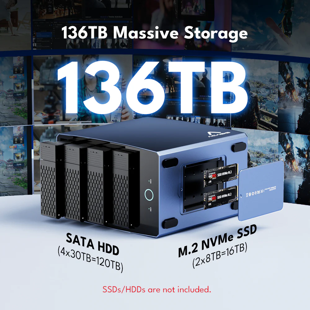 Acasis 40Gbps 6-bay Hybrid Array SATA & NVMe Enclosure - Image 3