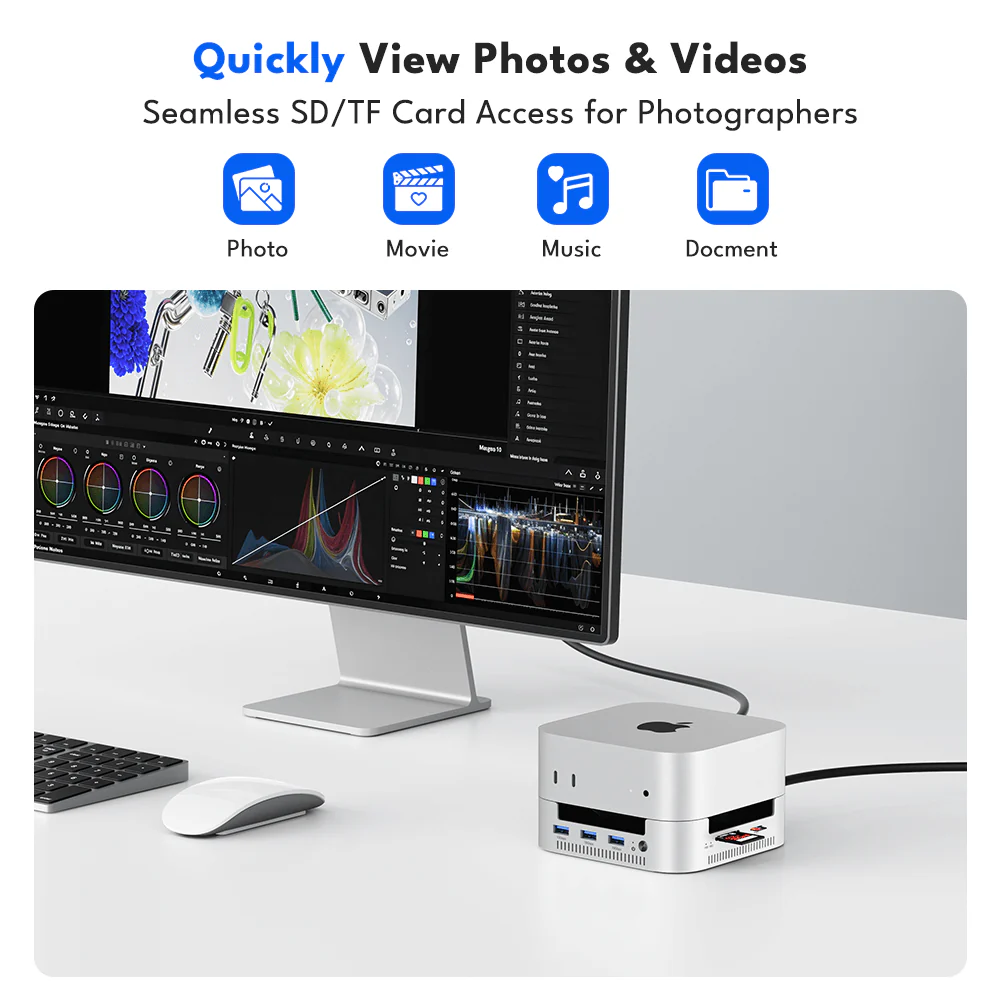 Acasis 40Gbps Mac mini M4 Dock & Dual-Bay SSD Enclosure - Image 7