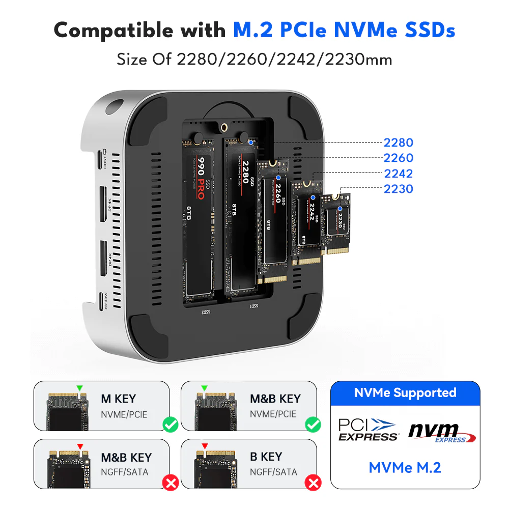 Acasis 40Gbps Mac mini M4 Dock & Dual-Bay SSD Enclosure - Image 8