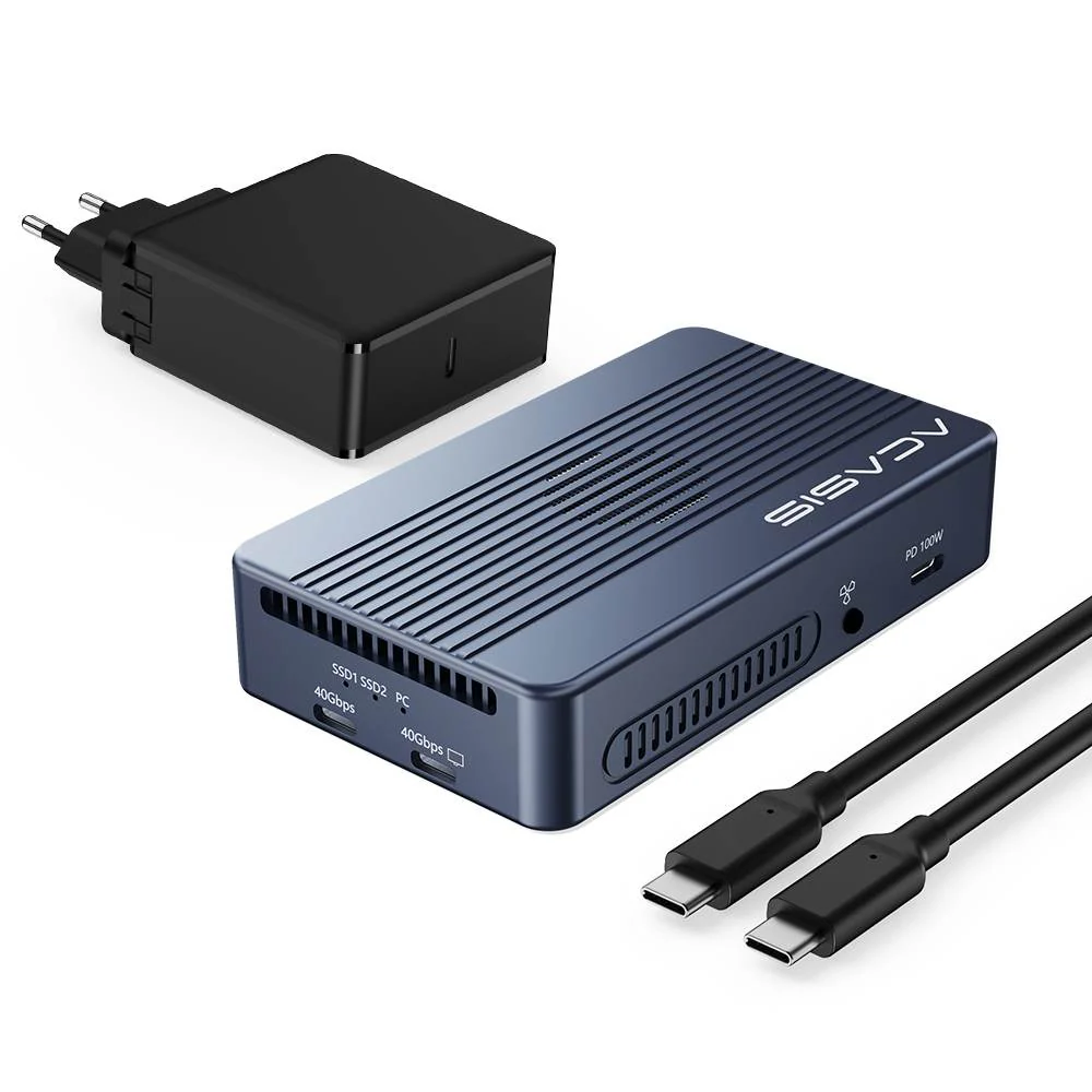 Acasis 40Gbps M.2 NVMe 2 Bay RAID SSD Enclosure Compatible with Thunderbolt 4/3 - Image 11