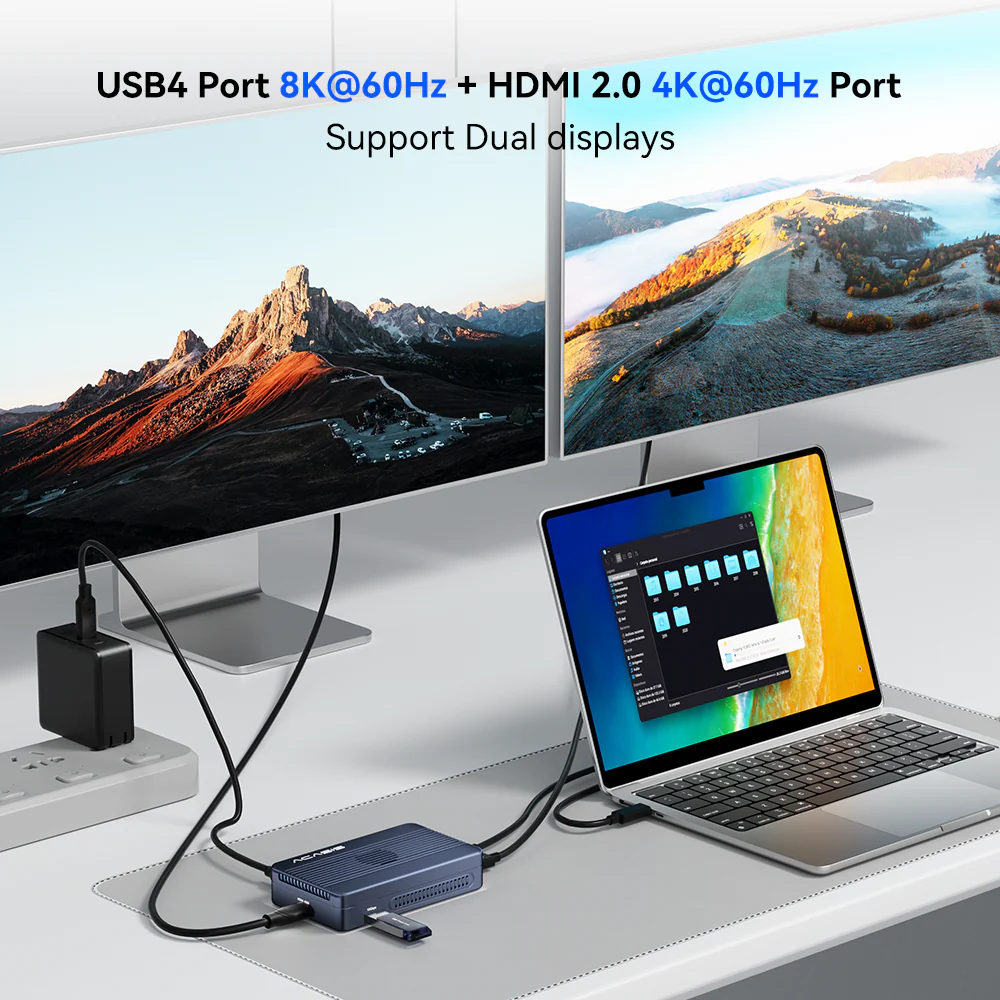 Acasis 40Gbps M.2 NVMe 2 Bay RAID SSD Enclosure Compatible with Thunderbolt 4/3 - Image 4