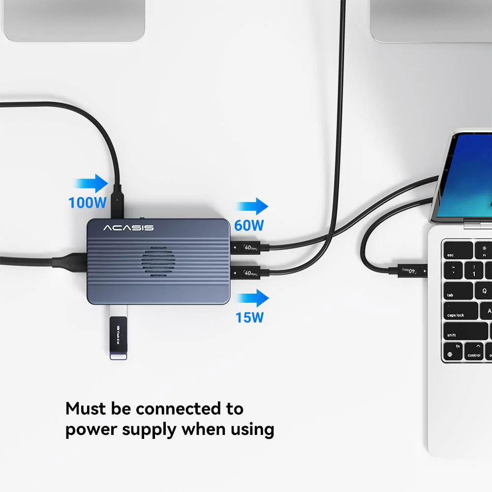 Acasis 40Gbps M.2 NVMe 2 Bay RAID SSD Enclosure Compatible with Thunderbolt 4/3 - Image 5