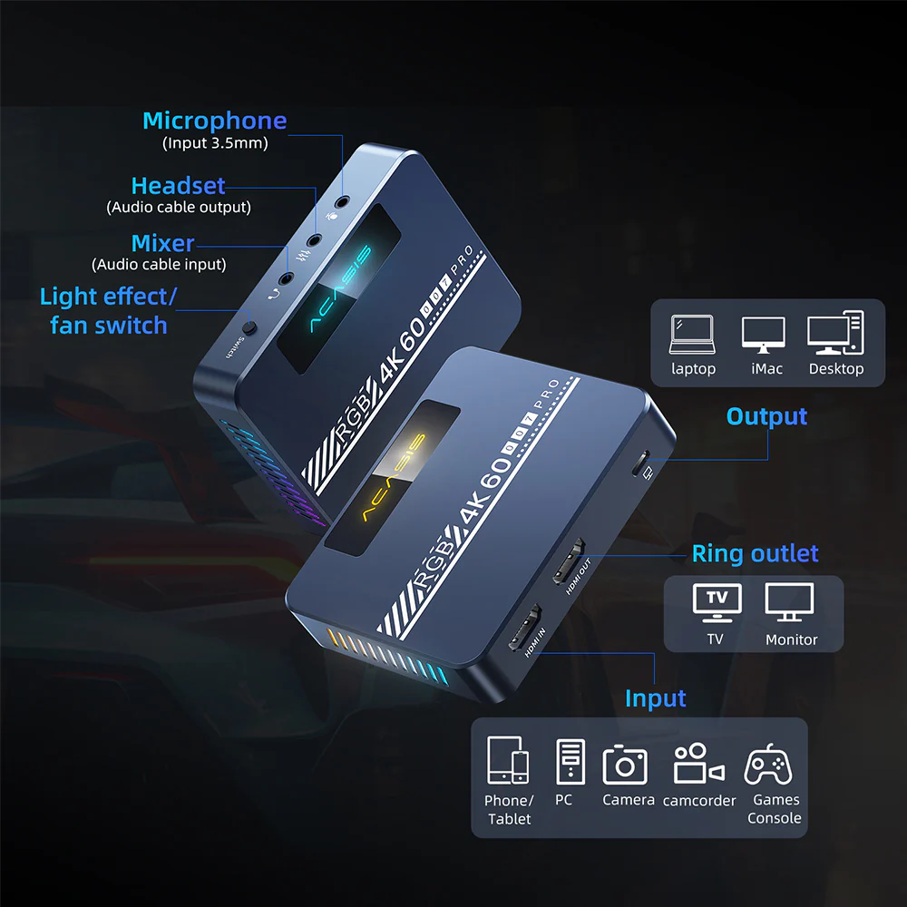 Acasis 4K60 HDR10 USB C Professional Camera Video Capture Card - Image 6