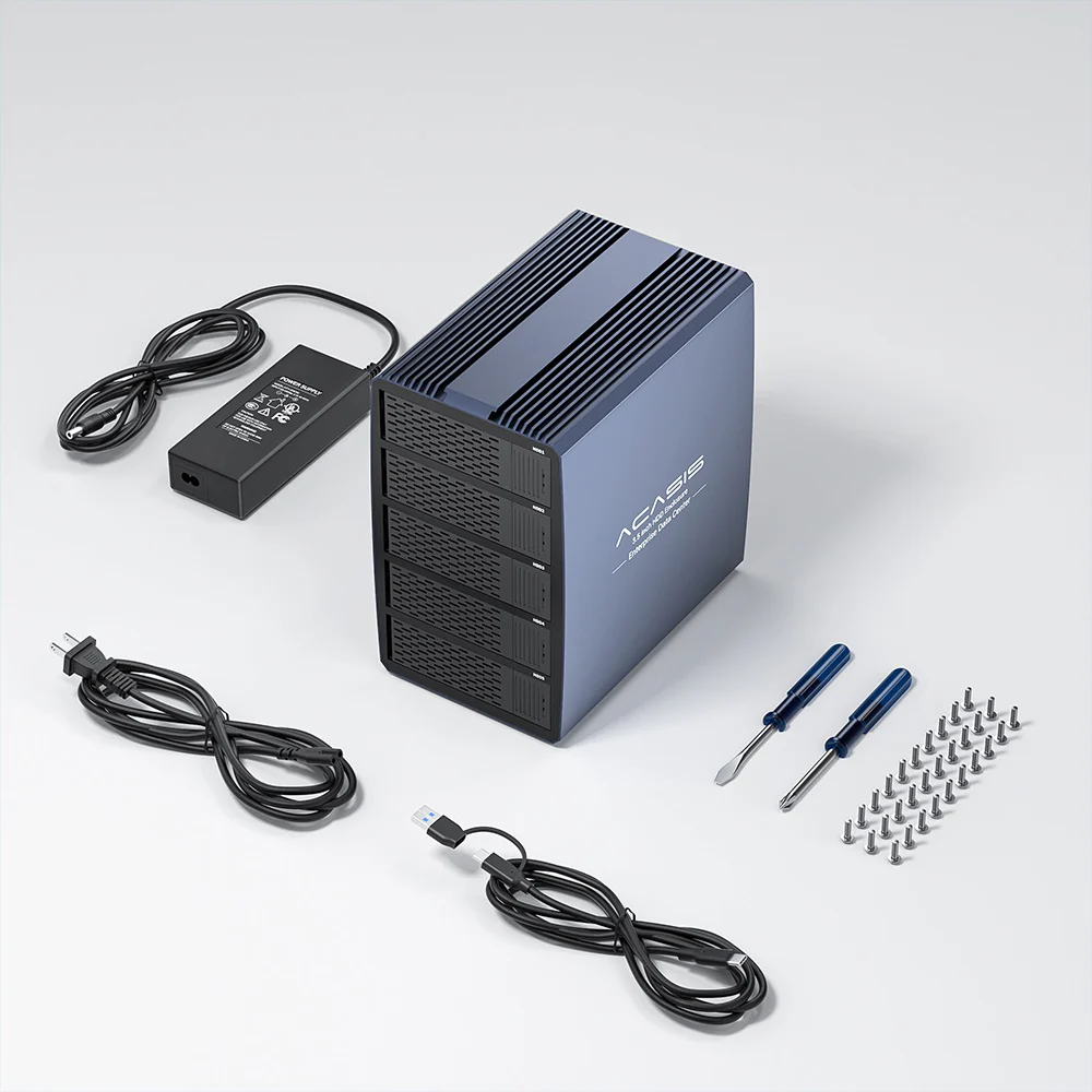 Acasis 5 Bay External Array 2.5/3.5 Inch USB to SATA HDD RAID Case - Image 10