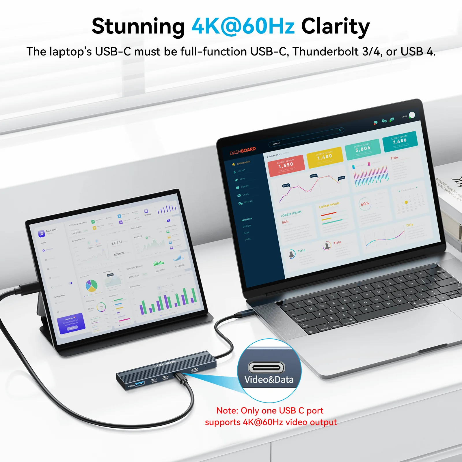 Acasis 5-in-1 USB C Docking Station with 4K@60Hz Video Output - Image 4