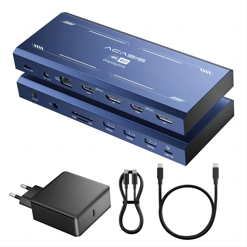 Acasis 13-in-1 Dual 4K HDMI DisplayLink Laptop USB-C Hub for Mac - Image 13