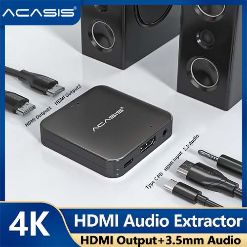 ACASIS Dual 4K HDMI Output 3.5mm Audio HDMI Audio Extractor - Image 3