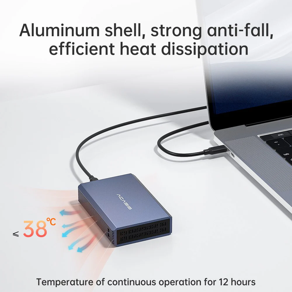 Acasis Dual Bay 2.5 Inch USB-C to SATA HDD SSD RAID Enclosure - Image 3