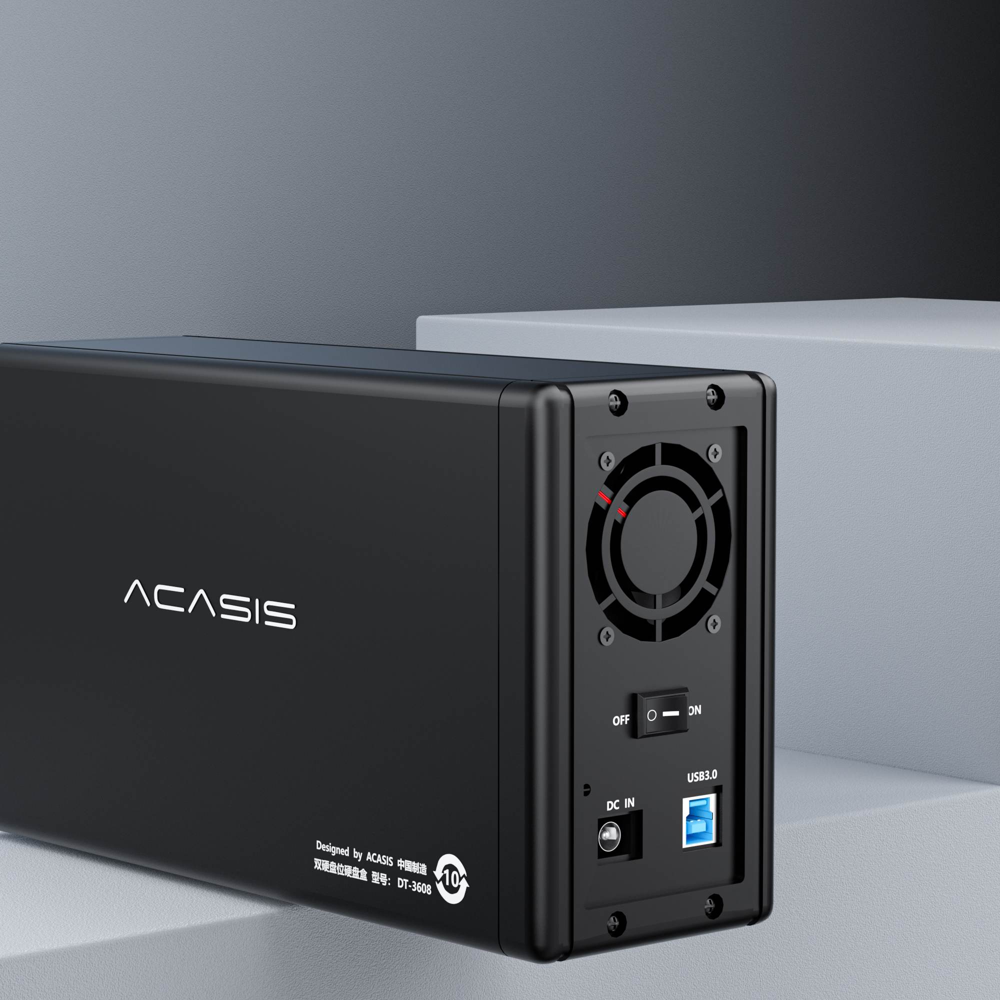 Acasis USB 3.0 2 Bays 3.5 Inch SATA Array Cabinet with RAID Function - Image 3