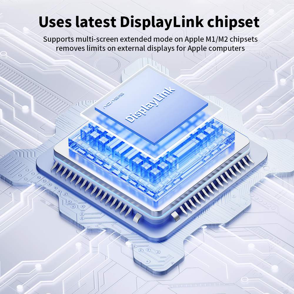 Acasis USB C to Dual HDMI 4K Display Adapter with DISPLAYLINK for Mac - Image 4