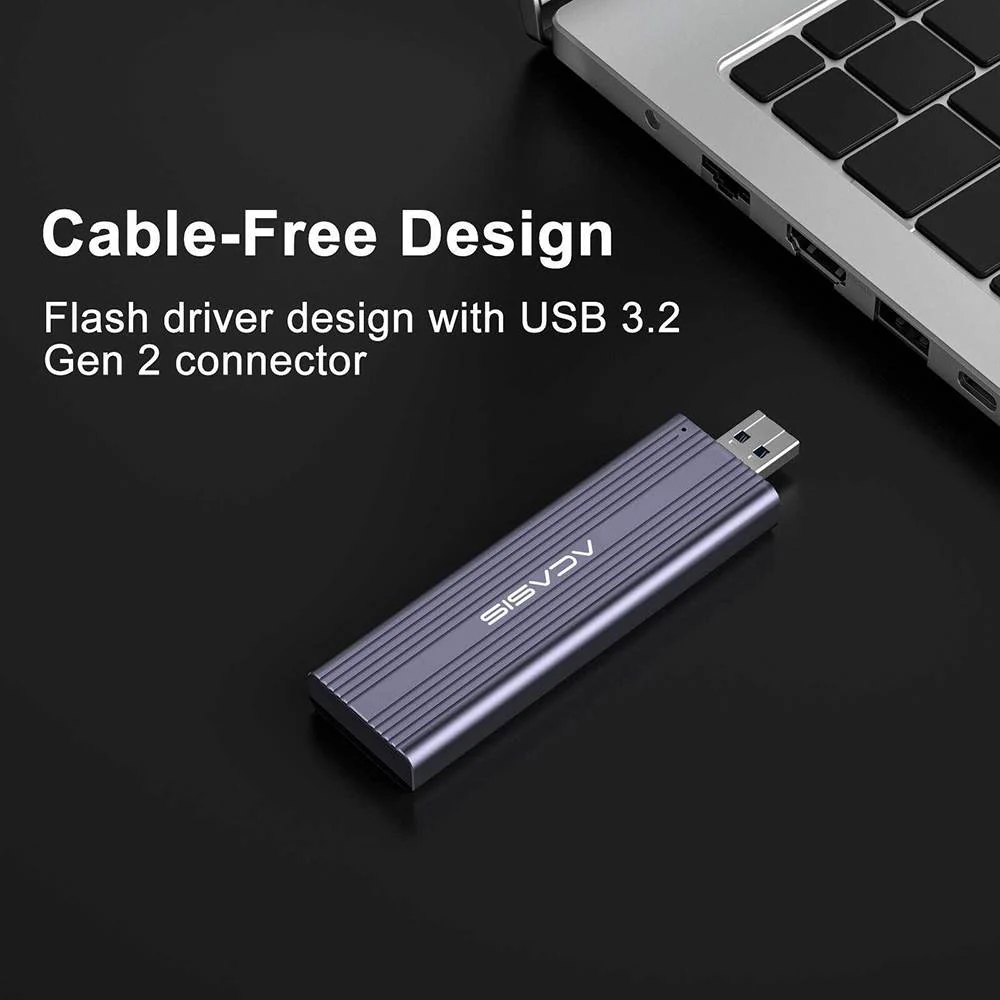 Acasis NVMe/SATA M.2 to USB 3.2 Gen 2 10Gbps SSD Enclosure - Image 9