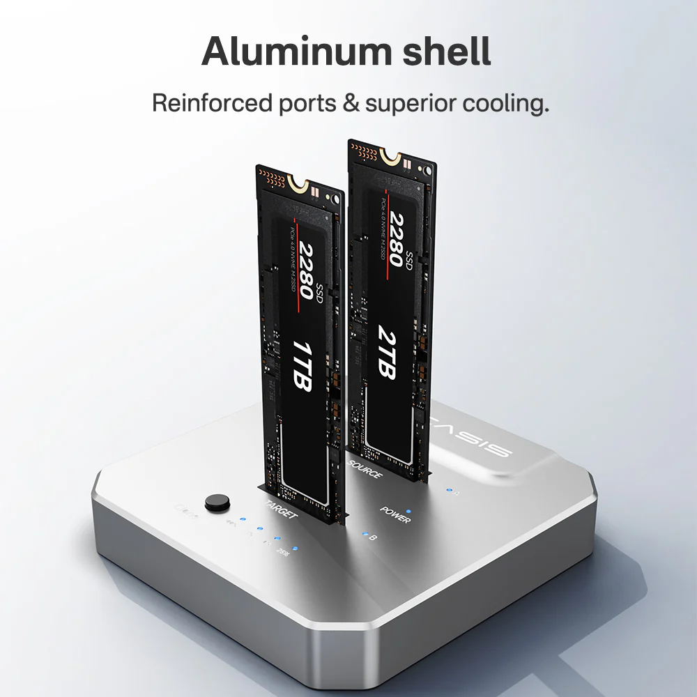 Acasis M.2 SSD Duplicator with 20Gbps NVMe SSD Cloner Docking Station - Image 7
