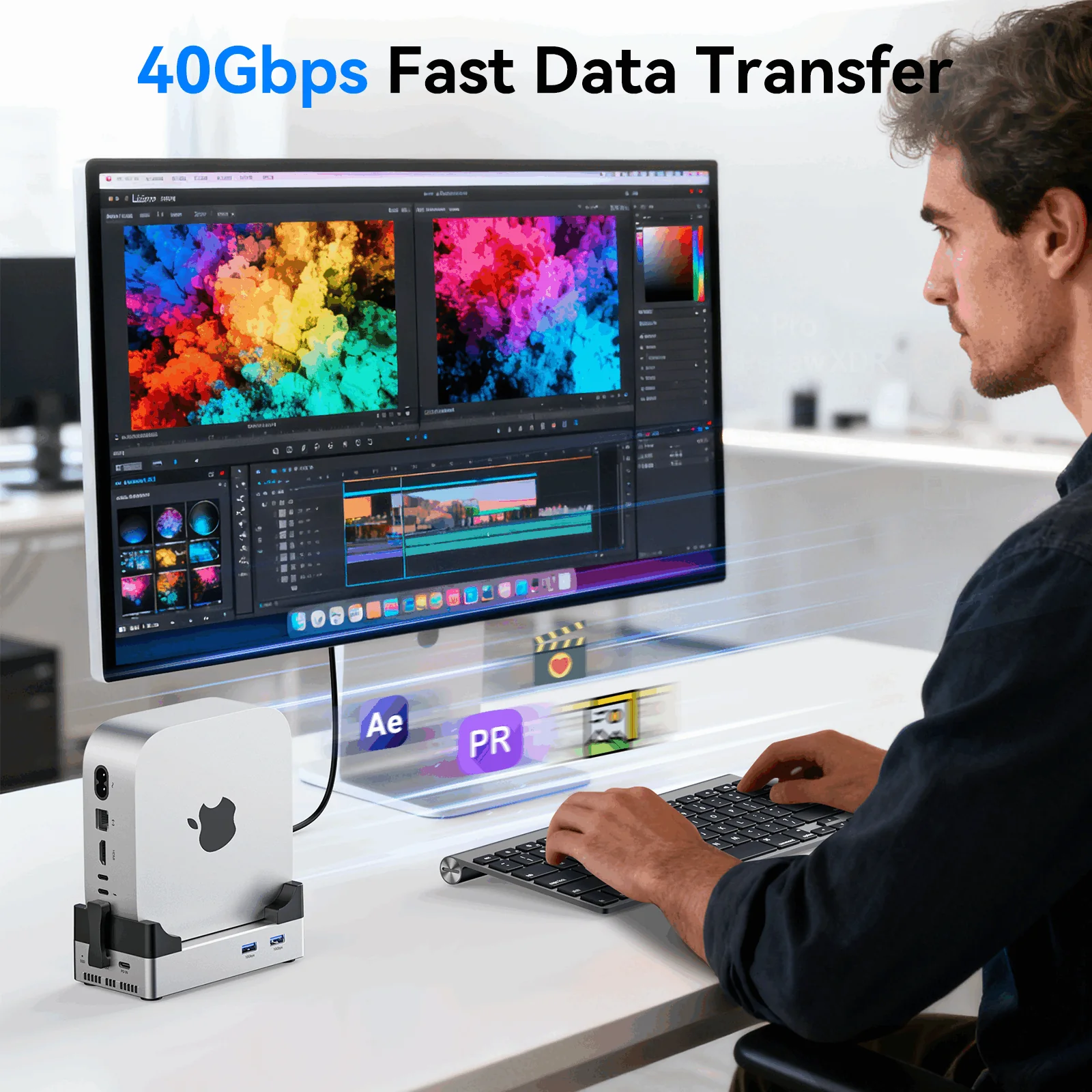 Acasis Mac mini M4 Dock & Stand with 8TB M.2 NVMe SSD Enclosure - Image 4