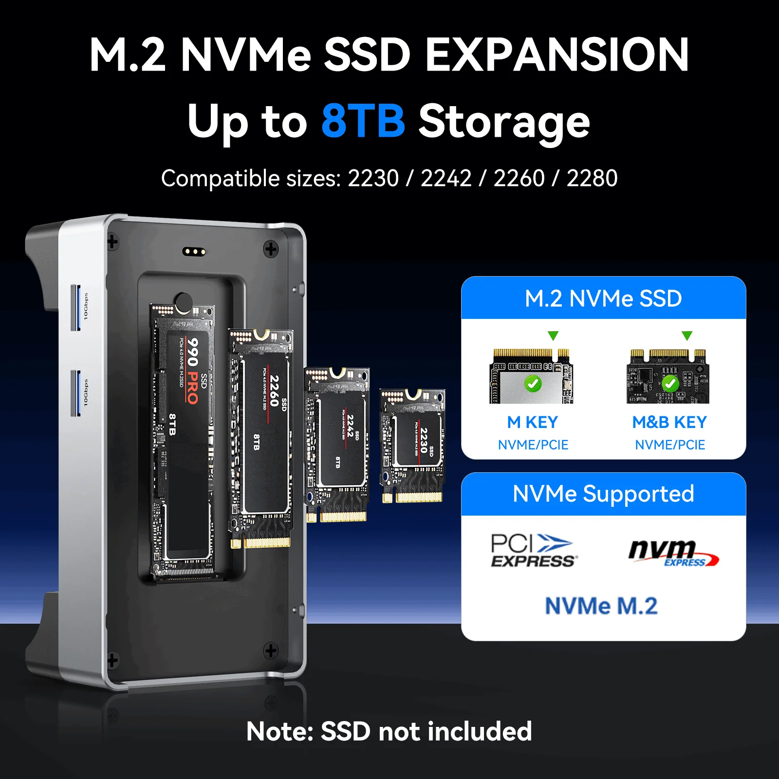 Acasis Mac mini M4 Dock & Stand with 8TB M.2 NVMe SSD Enclosure - Image 5