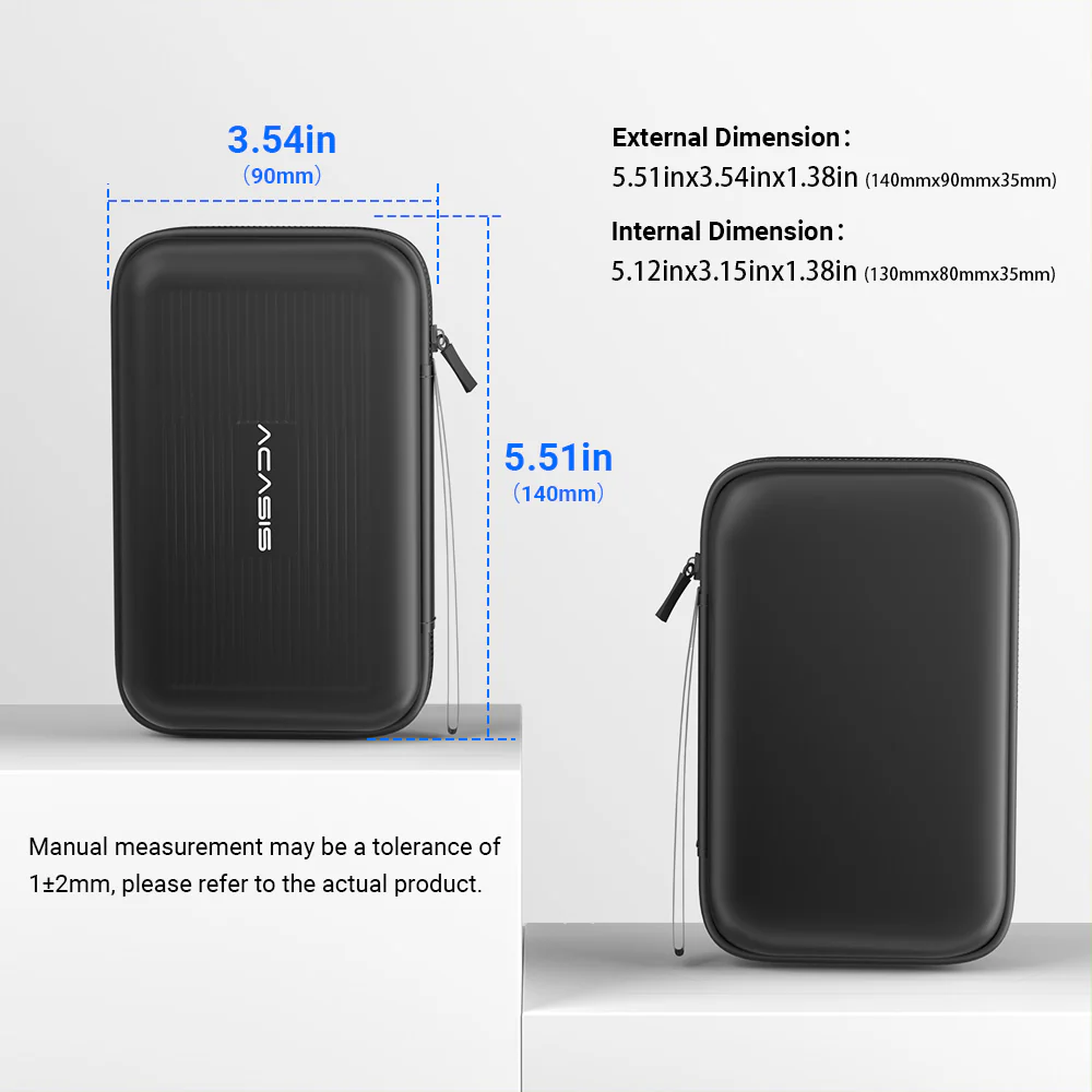Acasis New Black External Hard Drive Carrying Case for SSD Enclosure - Image 4