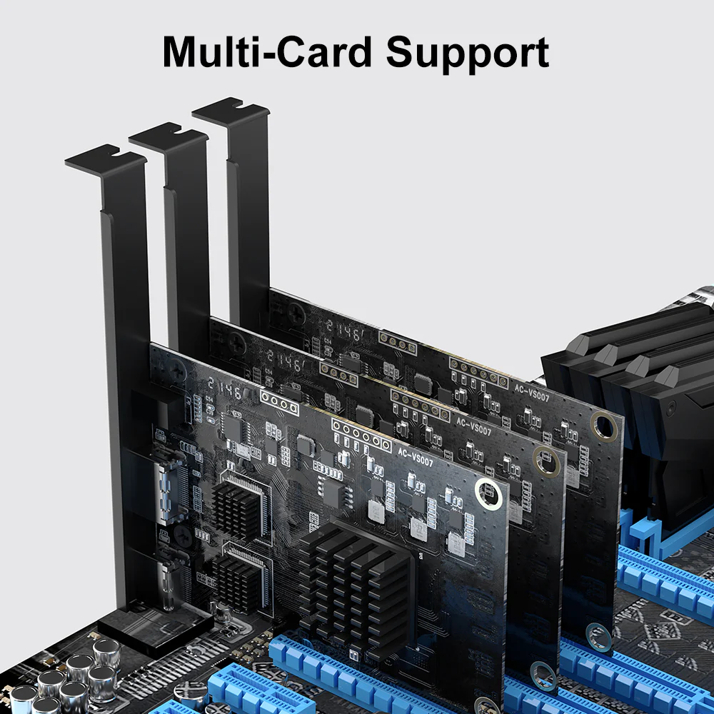 Acasis 2 HDMI In 1080P 60Hz PCIe Video Capture Card with Line In Port - Image 6