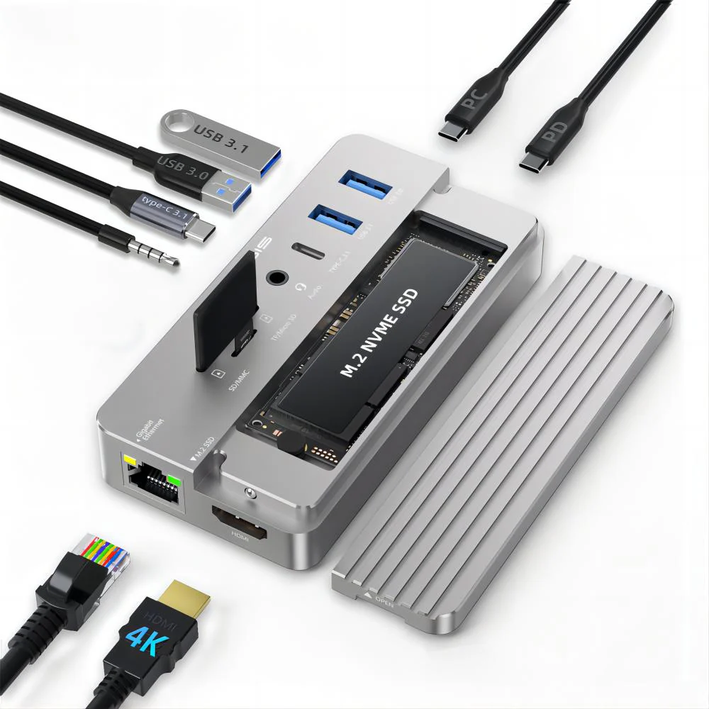 Acasis Swappable High-Speed SSD Storage & 10-In-1 Hub Docking Station - Image 13