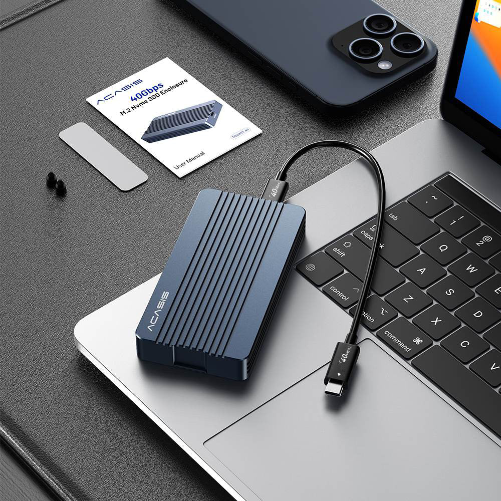 Acasis 40Gbps M.2 NVMe SSD Enclosure Compatible with Thunderbolt 4/3 - Image 12