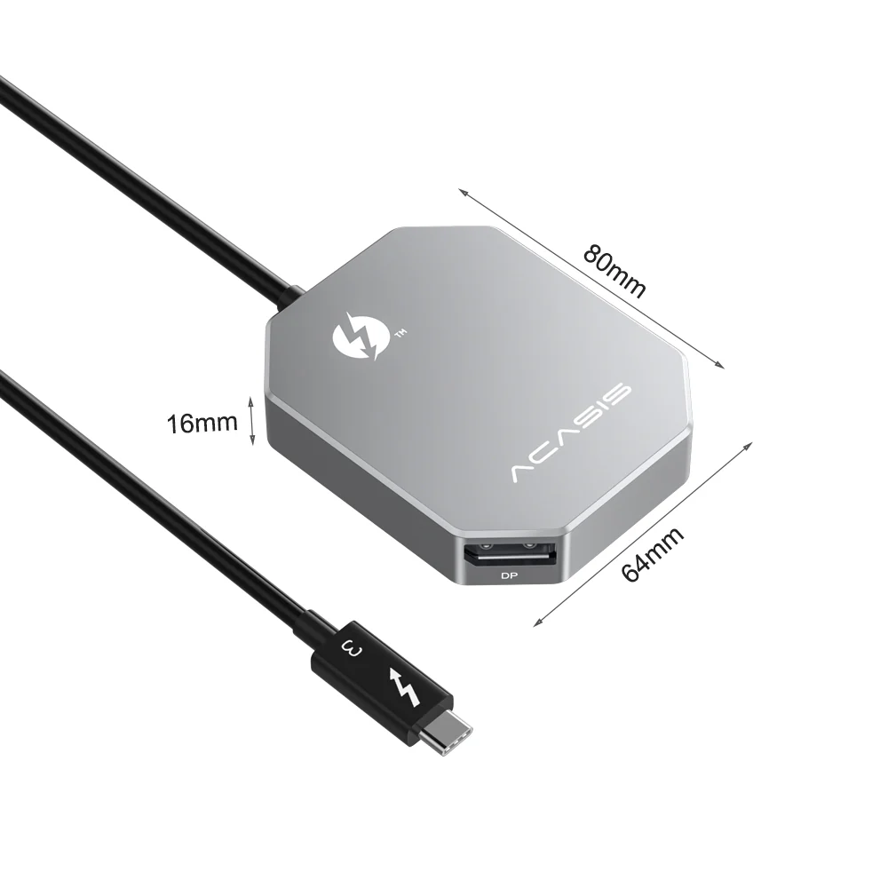 [Intel Certified] Acasis Thunderbolt 3 4K 60Hz Dual DisplayPort Adapter for Mac/Windows - Image 7
