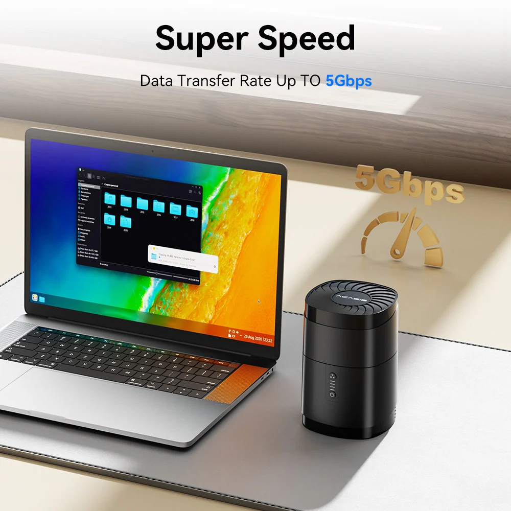 ACASIS USB 3.0 4 Bay 2.5” Hard Drive/SSD Docking Station with Fan - Image 5