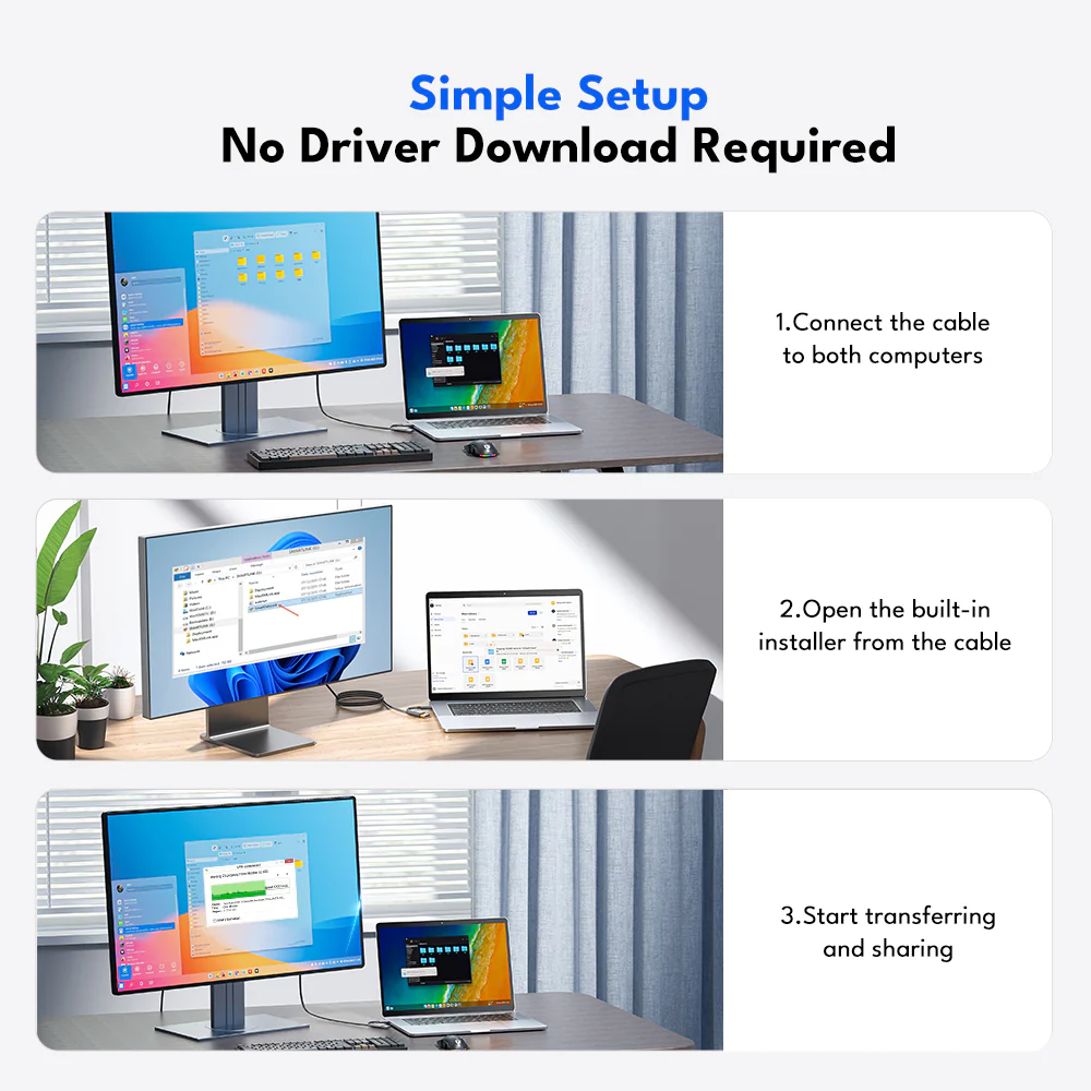 Acasis USB 3.0 Data Transfer Cable for Mac and Windows - Image 8