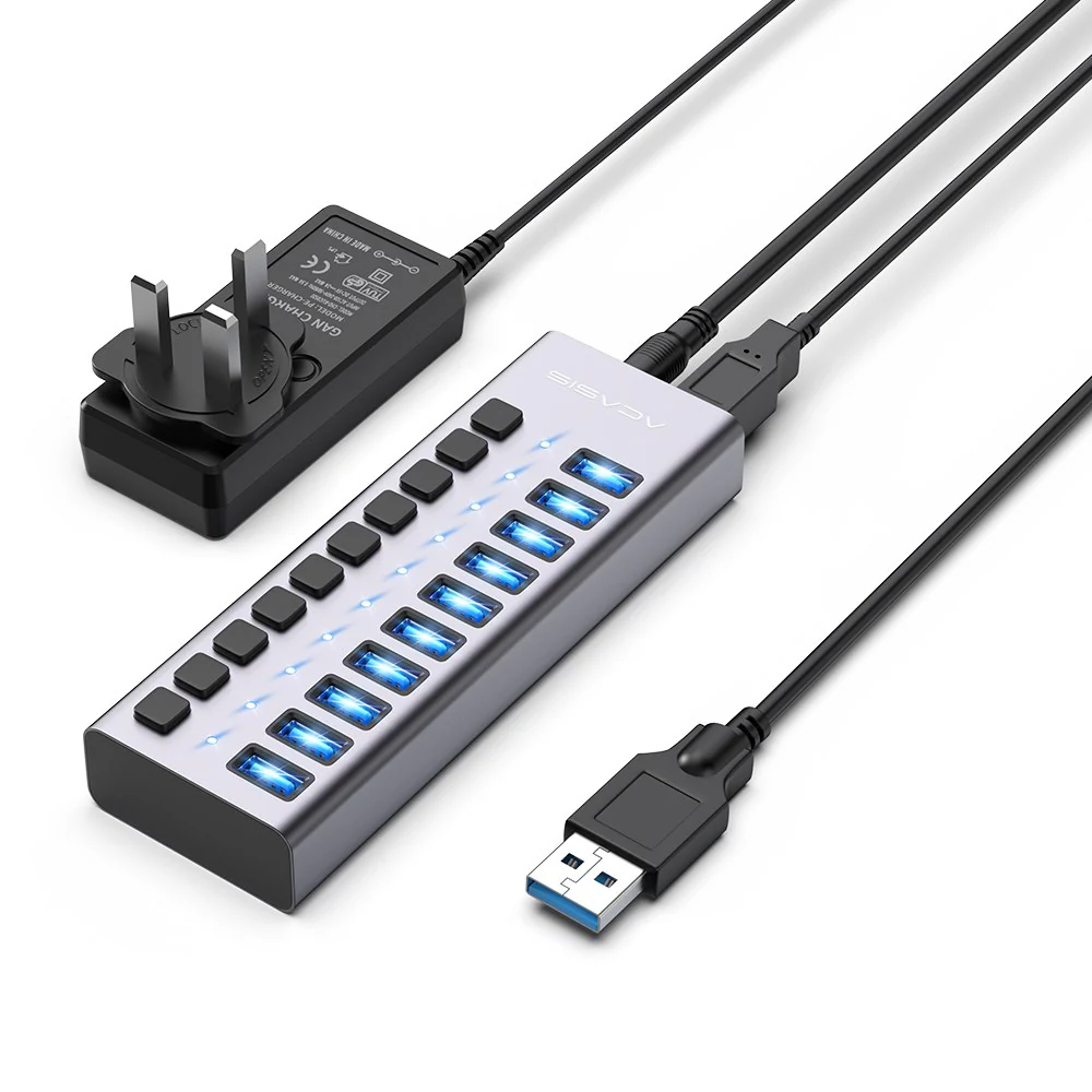 Acasis 10 Ports USB 3.1 Hub with Individual On/Off Switches Splitter - Image 11