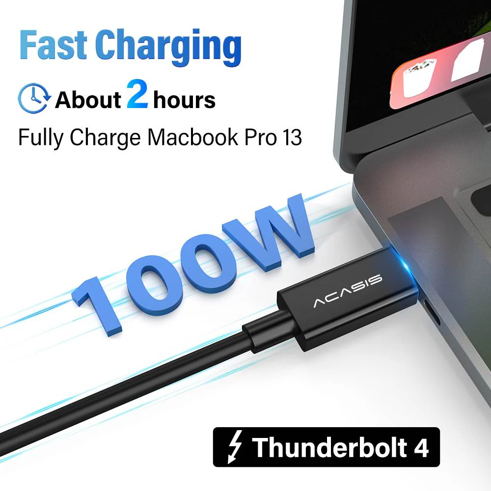 [Intel Certified]Acasis 40Gbps Thunderbolt 4 Data Cable PD 100W 8K60Hz - Image 5
