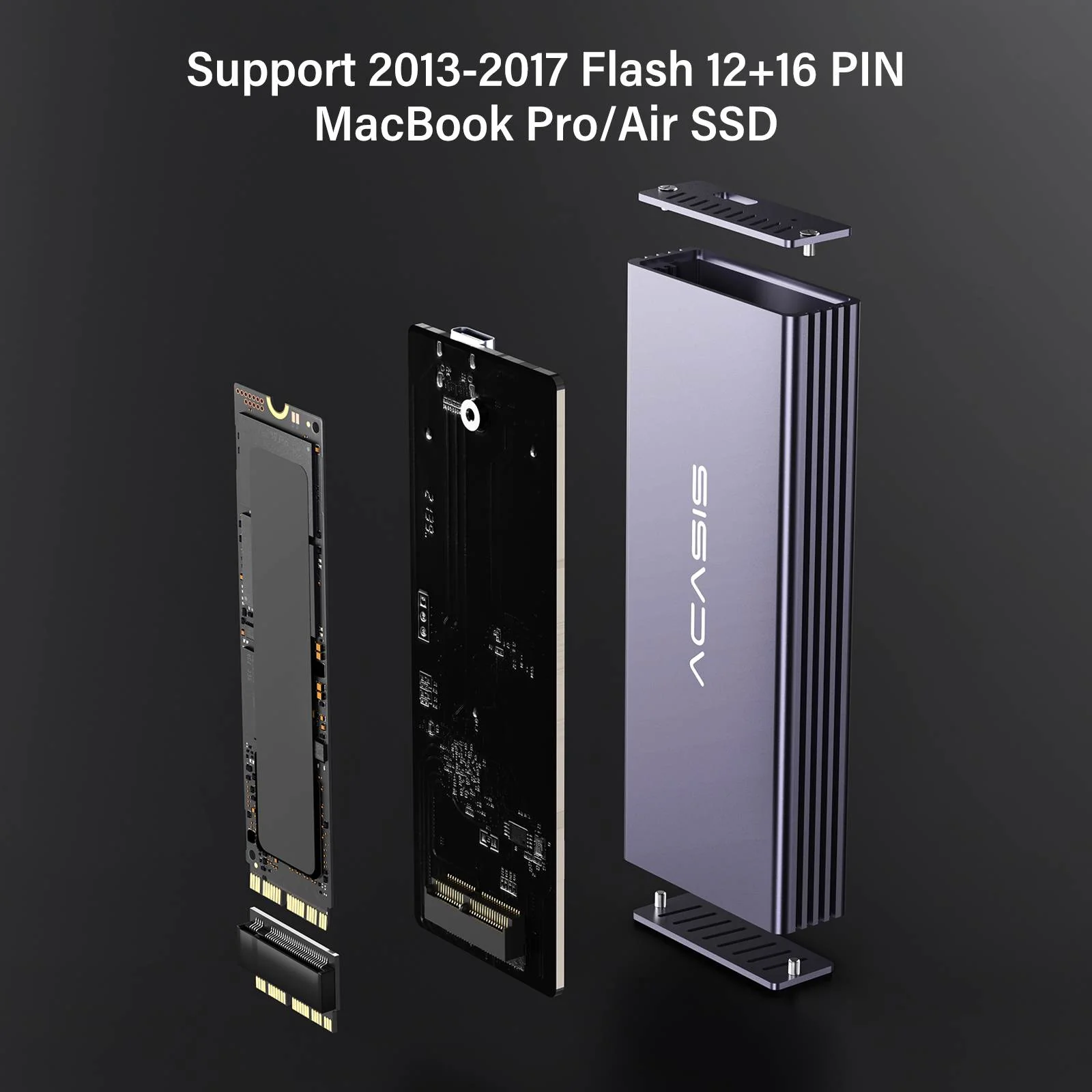 Acasis 20Gbps Apple SSD Enclosure for Mac(2013-2017|12+16 PIN) - Image 3