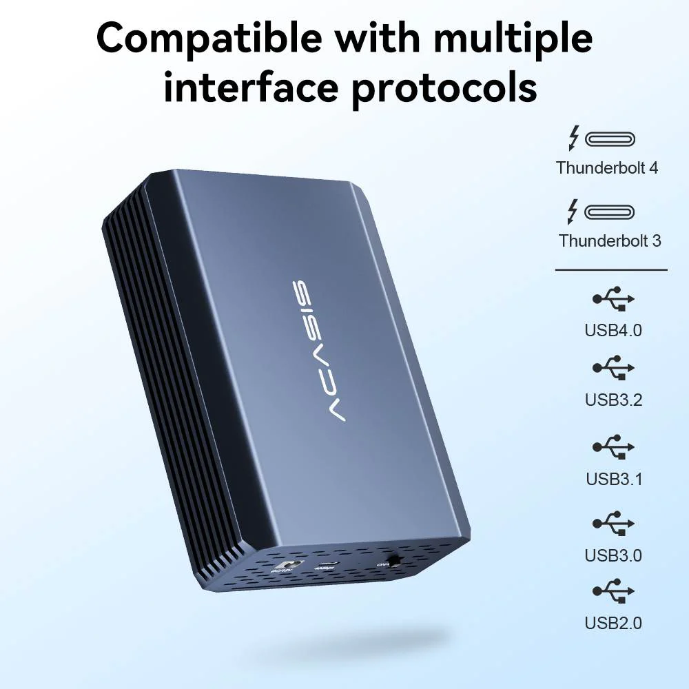 Acasis USB4 40Gbps Type-C to 2.5 Inch U.2(SFF-8639) NVMe SSD Enclosure - Image 4