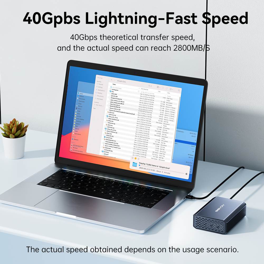 Acasis USB4 40Gbps Type-C to 2.5 Inch U.2(SFF-8639) NVMe SSD Enclosure - Image 6