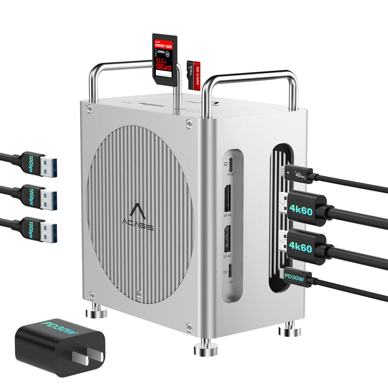 Acasis Mac mini M4 Workstation 8-in-1 40Gbps Dock - Image 10