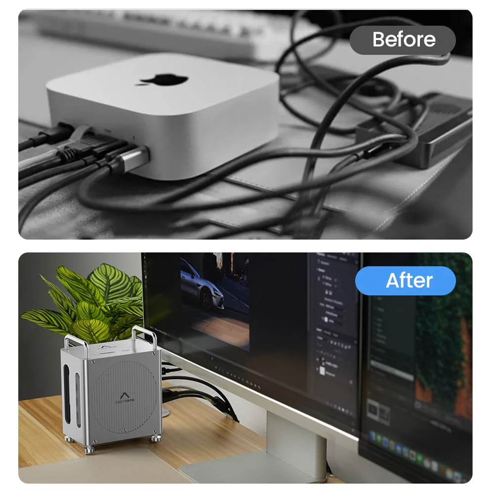 Acasis Mac mini M4 Workstation 8-in-1 40Gbps Dock - Image 4