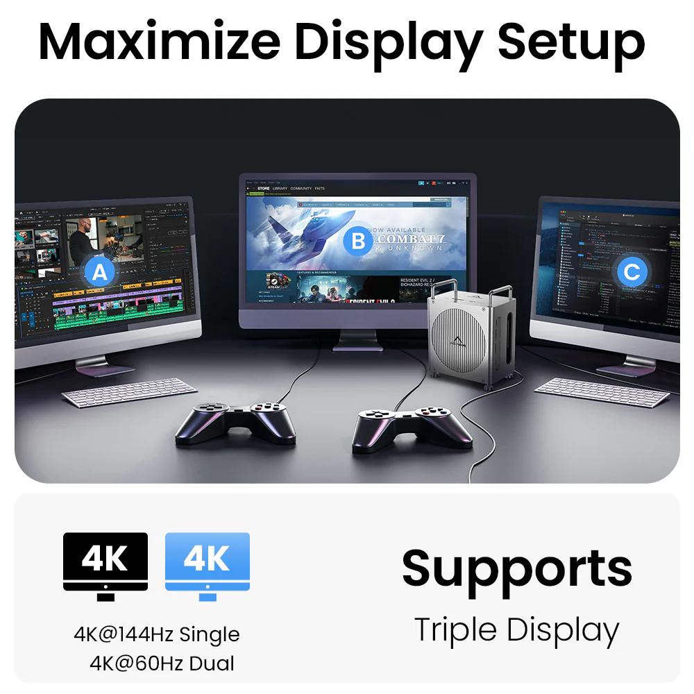 Acasis Mac mini M4 Workstation 8-in-1 40Gbps Dock - Image 5