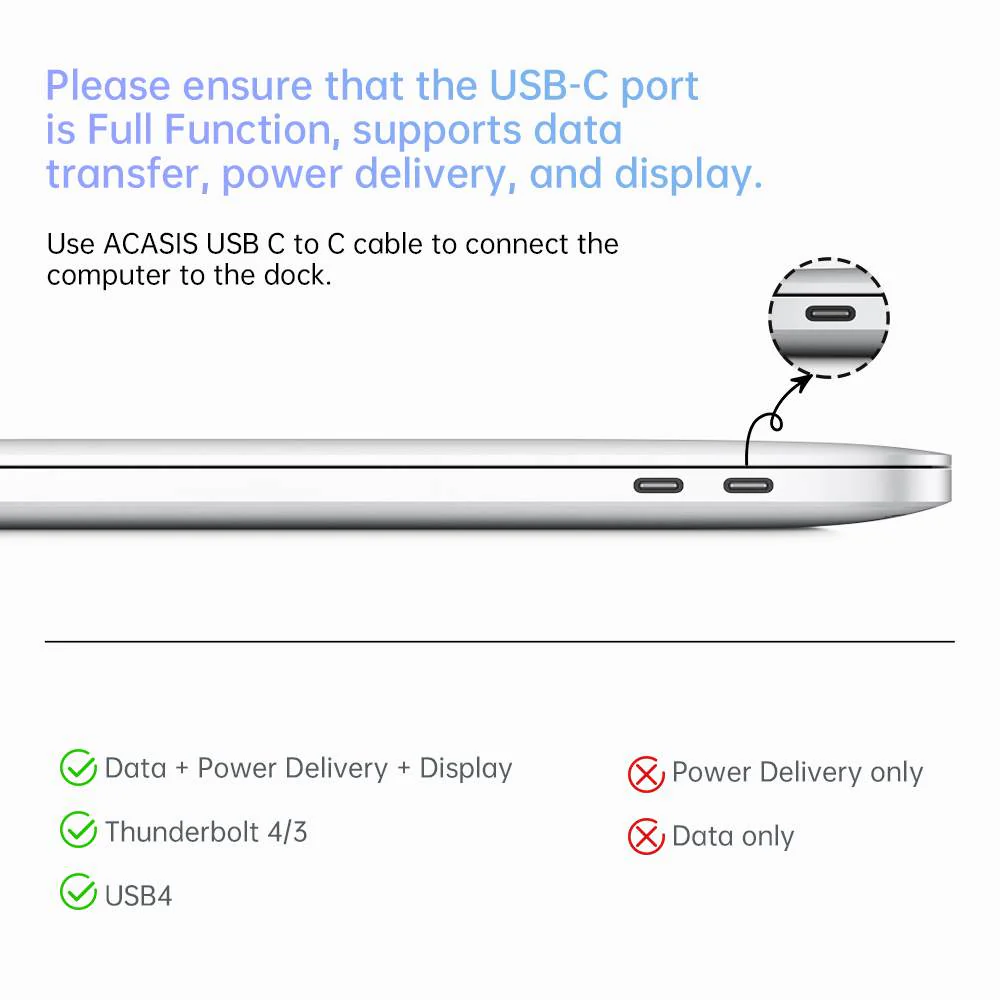 Acasis 15-in-1 4K 60Hz USB C Desktop Docking Station for Laptop & PC - Image 10