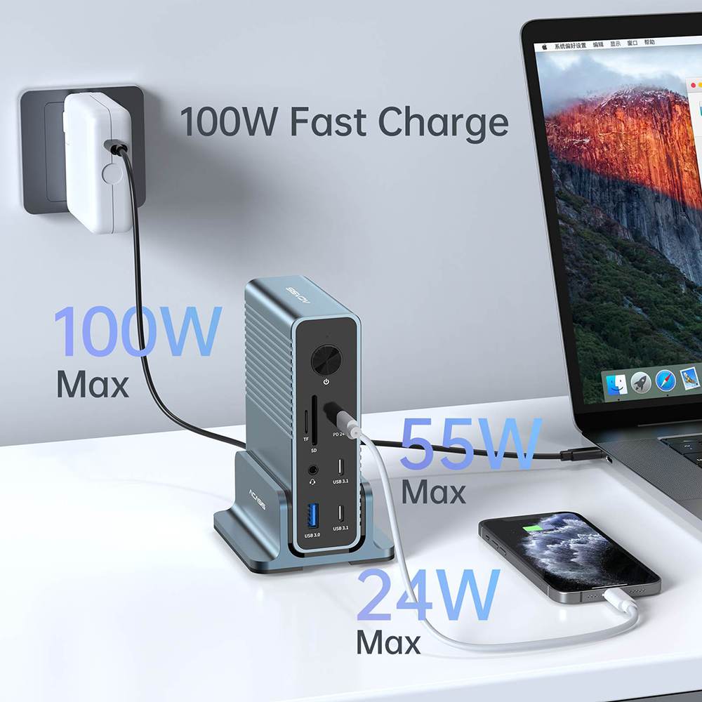 Acasis 15-in-1 4K 60Hz USB C Desktop Docking Station for Laptop & PC - Image 4