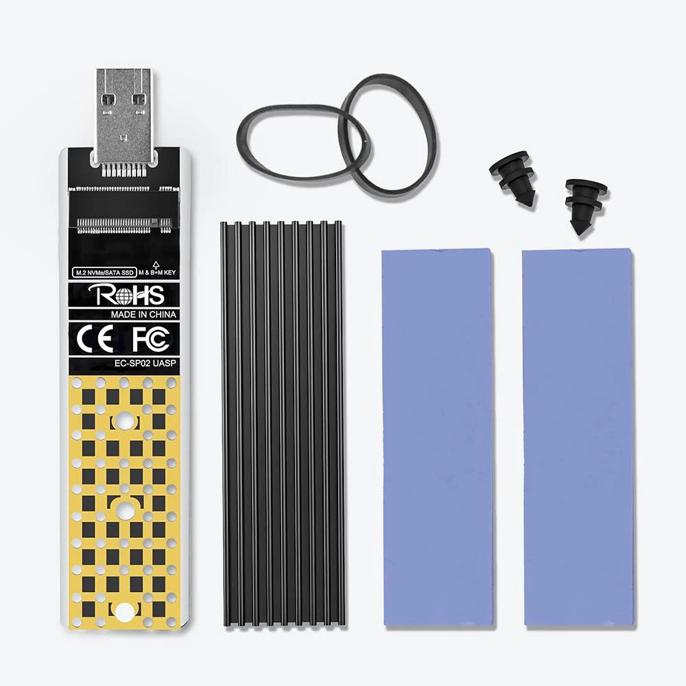 Acasis NVMe/SATA M.2 to USB 3.2 Gen 2 10Gbps SSD Reader - Image 9