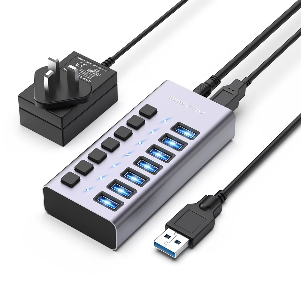 Acasis 7 Ports USB 3.1 Hub with Individual On/Off Switches Splitter - Image 10